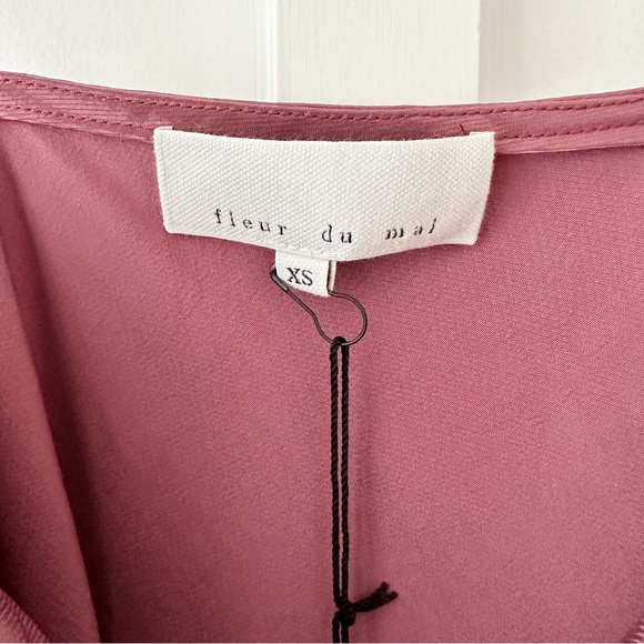 FLEUR DU MAL pink luster cowl neck cami tank - Picture 6 of 7